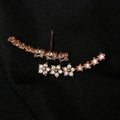 Elegant Star Flower Climber Rhinestone Earrings by DailySale