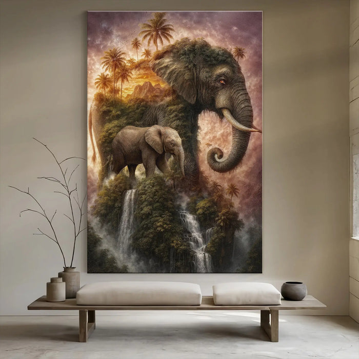 Elephant Jungle Majesty Wall Art by Tailored Canvases