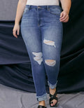 Elvis Curvy High Rise Ankle Skinny Jeans - Medium by Boutique 23