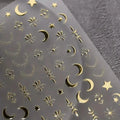 Embossed Three-dimensional Star and Moon Pattern Nail Stickers by DailySale