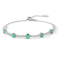 Emerald Adjustable Bracelet by Fine Color Jewels