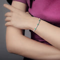 Emerald Adjustable Bracelet by Fine Color Jewels