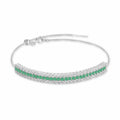 Emerald Cuff Bracelet by Fine Color Jewels