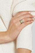 Emerald Cut Lemon Quartz Silver Filigree Ring by Fine Color Jewels