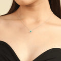 Emerald Dancing Necklace by Fine Color Jewels
