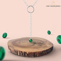 Emerald Drop Necklace by Fine Color Jewels