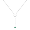 Emerald Drop Necklace by Fine Color Jewels