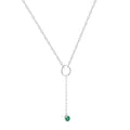 Emerald Drop Necklace by Fine Color Jewels