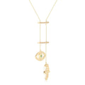 Emerald Evil Eye and Hamsa Necklace by Fine Color Jewels