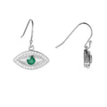 Emerald Evil Eye Earrings by Fine Color Jewels