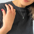 Emerald Halo Necklace by Fine Color Jewels