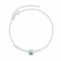 Emerald Tennis Halo Bracelet by Fine Color Jewels