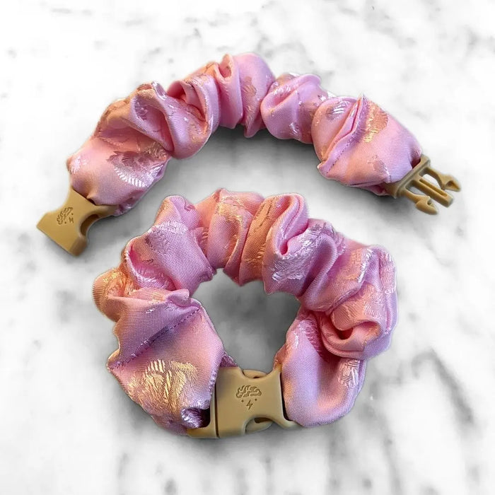 Empress Pink Buckle Scrunchie - Lunar New Year Áo Dài - No Snagging, No Tangles by Buckle Scrunchies by RE.STATEMENT