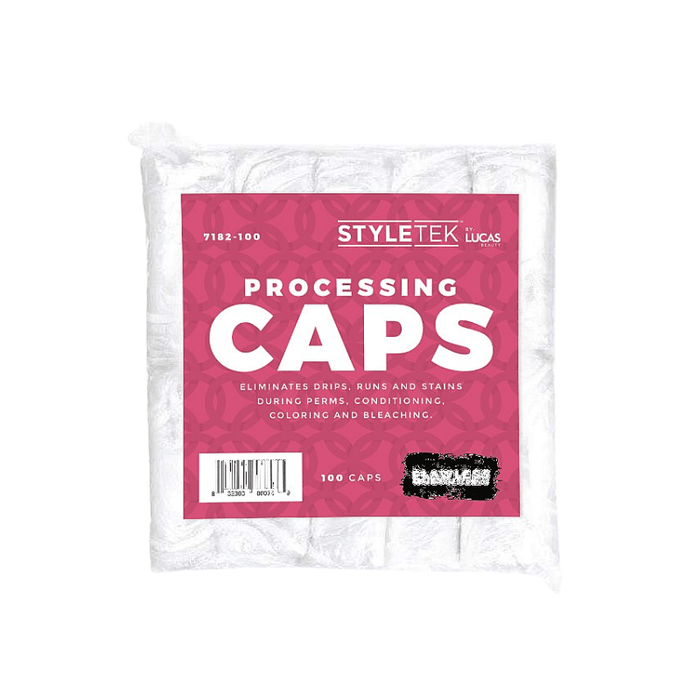 Styletek Clear Processing Caps -100pk by The Warehouse Salon