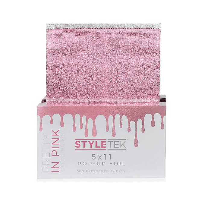 Styletek Pretty In Pink Embossed Pop-Up Foil 500ct 5x11 by The Warehouse Salon
