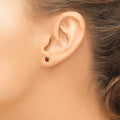 Enameled 14k Gold Ladybug Earrings by Fine Color Jewels