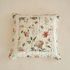 Enchanted Meadow Throw Pillow Euro Cover - Zippered Floral Design in Beige, Rose, and Soft Green, Premium Soft Microfiber, Euro Sham in 26x26 Inches (26" x 26" 1 Piece)
