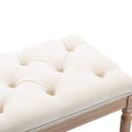 End of Bed Bench Upholstered Entryway Bench French Benchwith Rubberwood Legs by DailySale