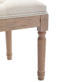 End of Bed Bench Upholstered Entryway Bench French Benchwith Rubberwood Legs by DailySale