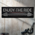 Enjoy The Ride Gym Sign by Tailored Canvases