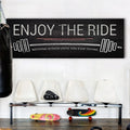 Enjoy The Ride Gym Sign by Tailored Canvases