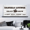 Enjoy the Show Family Cinema Sign by Tailored Canvases