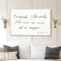 Ephesians 3:20 Farmhouse Faith Sign II by Tailored Canvases