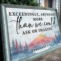 Ephesians 3:20: More Than We Could Ask Or Imagine Faith Sign by Tailored Canvases