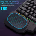 Ergonomic Wired Gaming Keyboard - LED Rainbow Backlight, 35-Key | Ultima Series by Zerodamage Sahara Case LLC