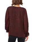 Vince Camuto Printed V-Neck Blouse, Size XS by Vanessa Jane