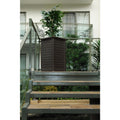 Lakeland 38 in. Espresso Plastic Planter with Liner by Vanessa Jane