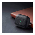 Black Leather Case - Apple AirPods Pro (1st Generation) by Zerodamage Sahara Case LLC