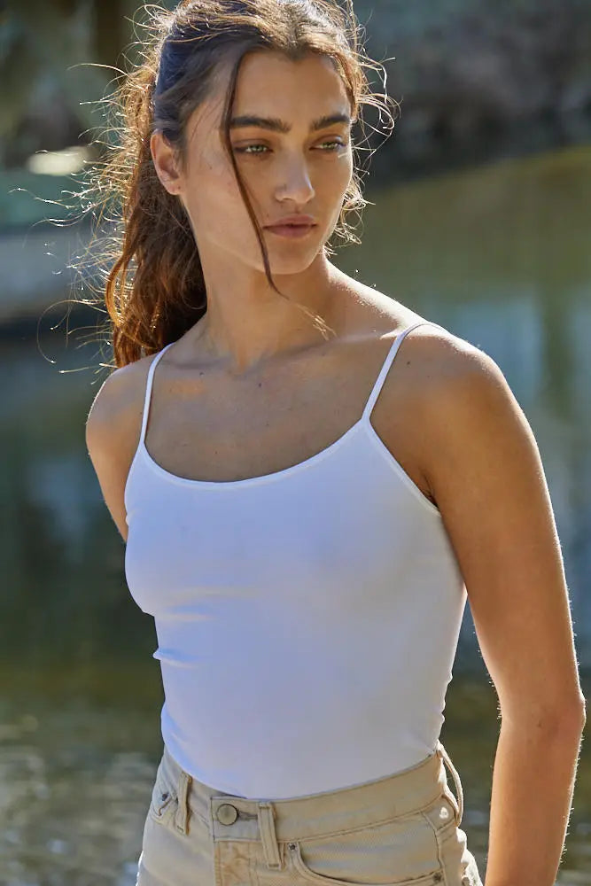 Essential Solid Cami: White by Boutique 23