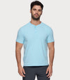 Essential Stretch SS Comfort Henley - Aqua