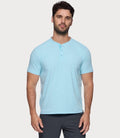 Essential Stretch SS Comfort Henley - Aqua by Boutique 23