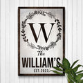 Established Last Name Sign IV by Tailored Canvases