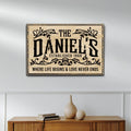 Established Last Name Sign V by Tailored Canvases
