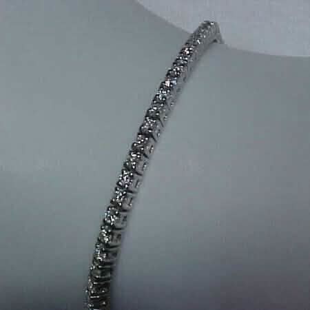 Estate 2.10CTW Natural Diamond Tennis Bracelet 14K White Gold 7" by DailySale