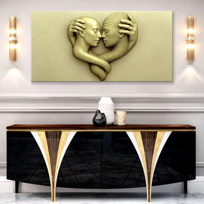 Eternal Love Figure Abstract Wall Art by Tailored Canvases