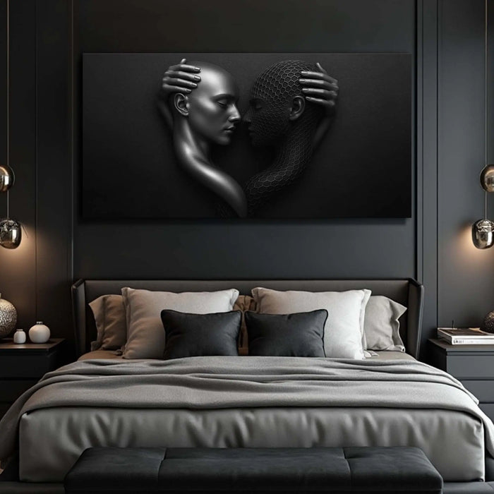 Eternal Love Figure Abstract Wall Art III by Tailored Canvases