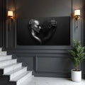 Eternal Love Figure Abstract Wall Art III by Tailored Canvases