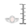 Ethiopian Opal Halo Pave Silver Ring by Fine Color Jewels