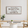Every Love Story Is Beautiful Sign by Tailored Canvases