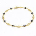 Evil Eye Anklet 10'' Blue High Polish by DailySale