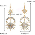 Exaggerated Luxury Sun Moon Stars Drop Earrings by DailySale
