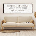 Exceedingly, Abundantly More Than We Could Ask Or Imagine Faith Sign by Tailored Canvases