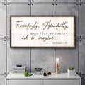 Exceedingly, Abundantly More Than We Could Ask Or Imagine Faith Sign IV by Tailored Canvases