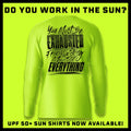 Exhausted - Hi-Visibility UPF 50 Long Sleeve Sun Shirt by Armed American Supply
