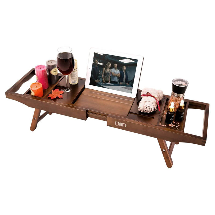 Expandable Bamboo Caddy Bath Tub Organizer Tray by DailySale