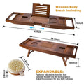 Expandable Bamboo Caddy Bath Tub Organizer Tray by DailySale